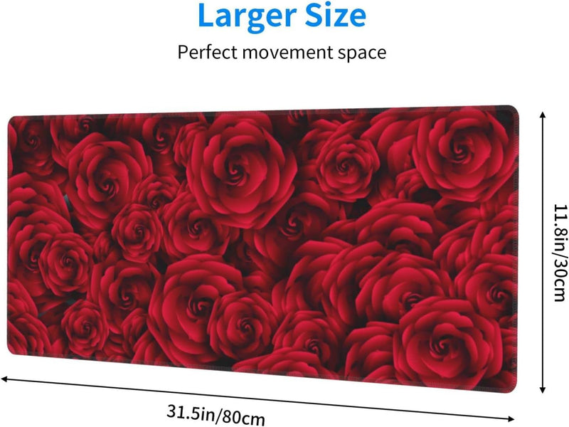Red Roses Premium XL Desk Mat