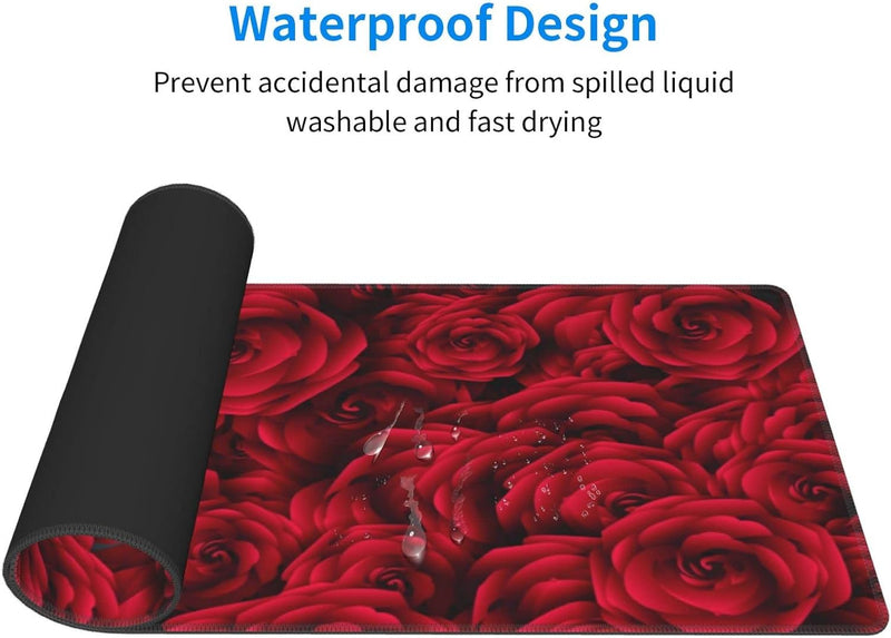 Red Roses Premium XL Desk Mat