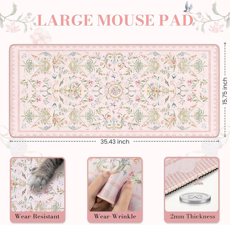 Pink Blossom Premium XXL Desk Mat