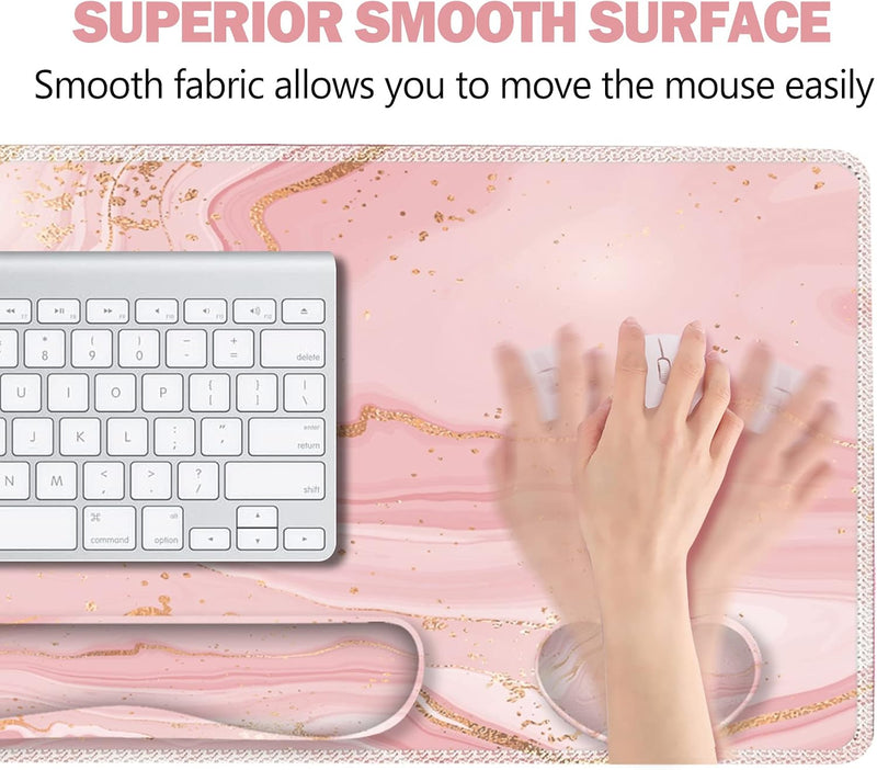 4-in-1 Pink Marble Premium XXL Desk Set