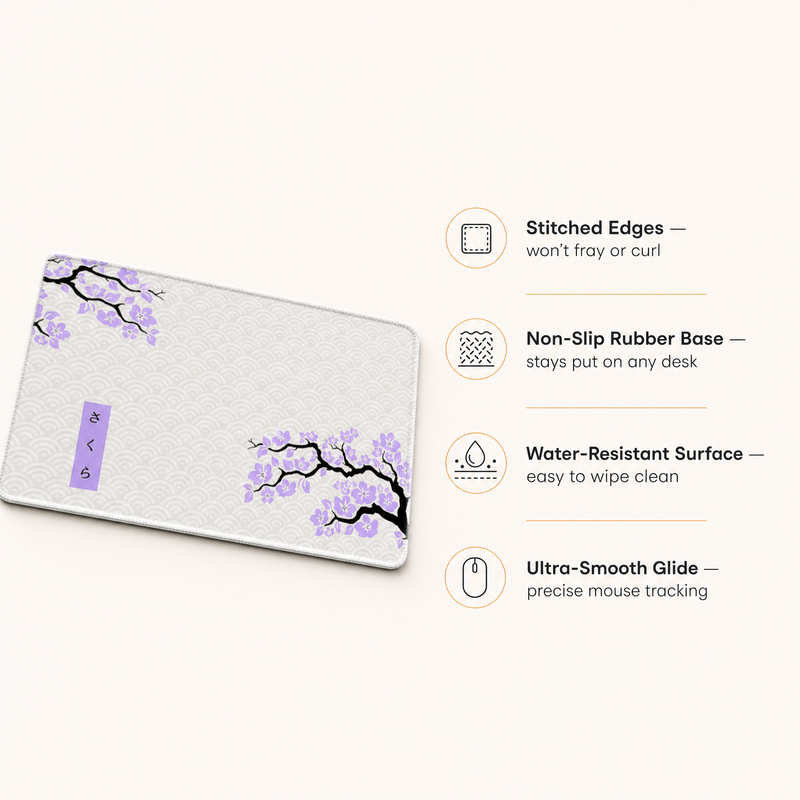 Cherry Blossom Premium XL and XXL Desk Mat